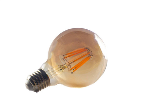 Żarówka vintage retro Edison Filament  LED 8W G80 E27 2300K amber barwa ciepła